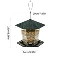 thumbnail image 4 of Bird Feeder for Outdoor Hanging, Clear Hexagon Plastic Seed Feeder with Rainproof Roof & Multi Perch Tray, Weather Resistant Hanging Bird Food Dispenser for Yard Garden Patio Backyard, 4 of 6