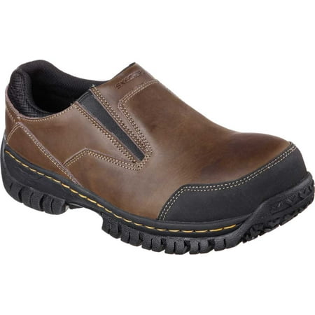 

Skechers Work Men s Hartan Double Gore Steel Toe Safety Work Shoes - Wide Available