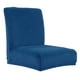 thumbnail image 3 of Funda elástica de terciopelo para silla de comedor con respaldo corto, funda para taburete de bar Blue_1, 3 of 8