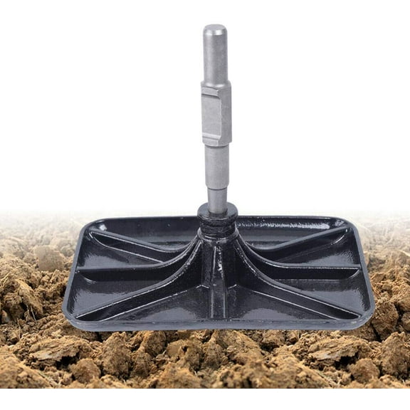 FETCOI Jack Hammer Compactor Plate, Rammer Plate Hammer -30 x 20cm/11.81 x 7.87inches Manganese Steel Jack Hammer Compactor Rammer Plate for Builder Gardeners