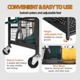thumbnail image 4 of Garden Tool Organizer, Yard Tool Tower Rack for Garage Organization and Storage, Heavy Duty Garden Tool Storage with Wheels and Hooks, Hold Long-Handled Tool/Rake/Broom, Black, 4 of 5