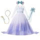 thumbnail image 1 of Disfraz de Frozen 2 de Disney para niña, vestido de baile de malla con lentejuelas blancas, ropa de carnaval, Cosplay de reina de la nieve, vestido de princesa Elsa Fivean unisex, 1 of 2