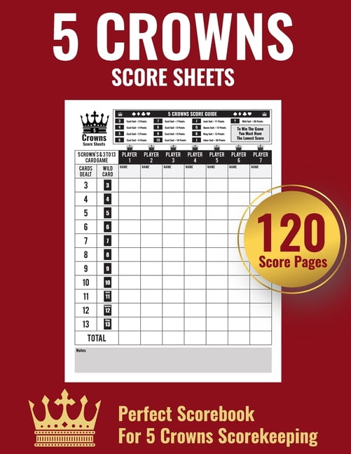 Free Printable 5 Crowns Score Sheet