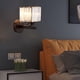 thumbnail image 5 of Lámpara de pared nórdica, aplique, iluminación para mesita de noche, pasillo, interior Cuadrado negro, 5 of 8