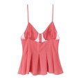 thumbnail image 3 of ClodeEU Women's Pleated Spaghetti Strap Tank Top, Casual Solid Color Sleeveless Blouse for Summer Red,Womens Plus L, 3 of 3