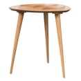 thumbnail image 2 of Noble House Mid-Century Guitar Pick End Table,Egg-Shaped Top,Natural, 2 of 7