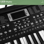 Glarry 61 Keys Keyboard Piano with X Stand, Bench, Built In Speakers for Beginners, for Beginners