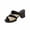 Gold, variant on Bxsruta Women's Plus Size Comfortable Block Heel Mules with Glossy Sequined Strap and Cushioned Footbed for Casual and Dressy Occasions