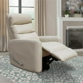 thumbnail image 3 of Bowery Hill Polyester/PU Manual Swivel Glider Recliner in Oyster, 3 of 7