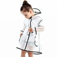 thumbnail image 4 of GJX Children Waterproof Rain Poncho Raincoat, Hooded Transparent Protective Cover, 4 of 6