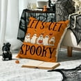thumbnail image 2 of Sm:)e Lets Get Spooky Jack-O'-Lantern Truck Ghost Halloween Throw Pillow Cover 16x16 Inch Decorative Outdoor Cushion Covers Set of 4, Orange, 2 of 7