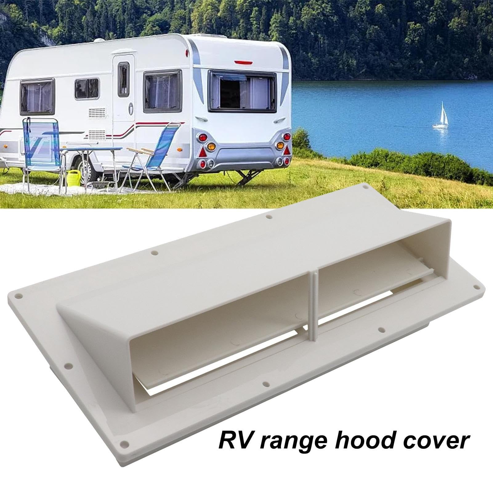 GUANGHUI RV Stove Vent - RV Hood Stove Vent | Portable Range Hood Exhaust Ventilation | Reusable RV Exhaust Cover, Multipurpose Exterior Ventilation with Locking Damper, Screws Included for Car, Home