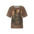 thumbnail image 3 of Springcmy Y2K Fairy Grunge Skull Shirts for Women Teens Girls Punk Graphic Baggy Tee Shirts Tops Halloween Clothes, 3 of 7
