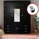 thumbnail image 4 of Ropero Mueble Armario Guardarropa Closet chocolate Mateo Reinicia 21 Muebles, 4 of 7