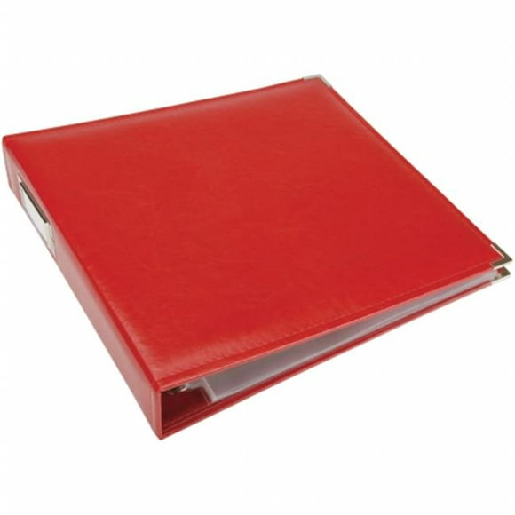 We R Memory Keepers WRRING12-60920 Classic Leather 3 - Ring Album 12 x 12 in. - Real Red