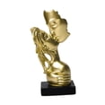 thumbnail image 3 of Escultura de beso de pareja, adorno artesanal, regalo para novia, figura de amor novedosa. Dorado, 3 of 9