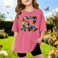 thumbnail image 2 of 67 shirt G'irls Summer Short Sleeve T Shirt Cute Cartoon Number Print Casual Top Tee Shirt For K'ids Youth, 2 of 4