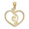 thumbnail image 3 of 14K Treble Clef in Heart Charm K4943, 3 of 4