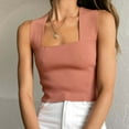 thumbnail image 5 of Ziloco Round-Neck Tank Women's Summer Square-Neck Sleeveless Solid Casual Tank Top Blouse wo3469top One Shoulder Tops For Women, 5 of 9