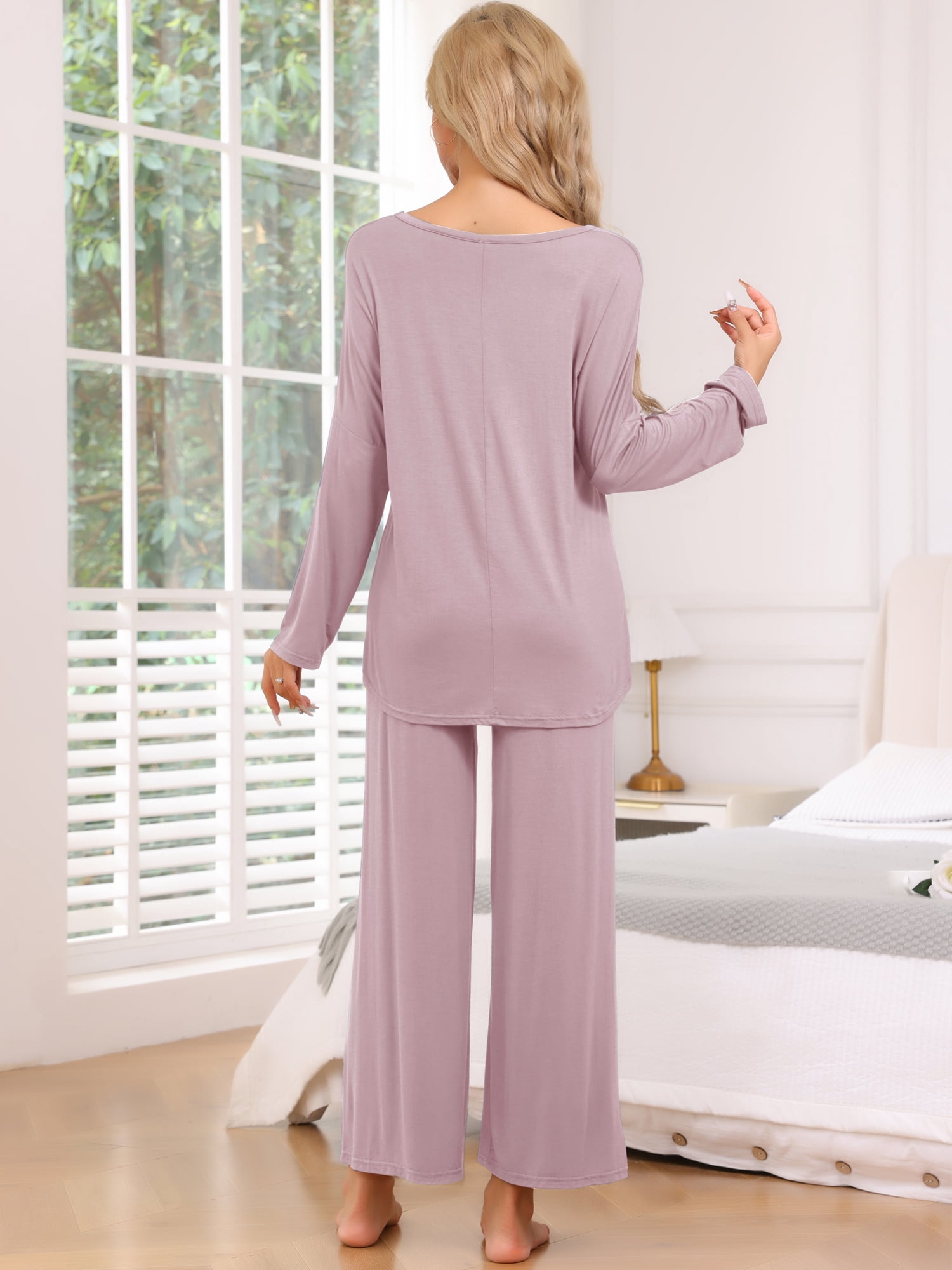 DARING DIVA Women's High Low Shirt and Wide-leg Pants Lounge Sets XL Pink