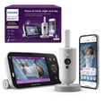 thumbnail image 1 of Philips Avent Monitor de bebé conectado premium, con cámara y aplicación de 1080p, seguimiento de frecuencia de sueño y respiración SenseIQ, detección y traducción de llanto, vista diurna y nocturna,, 1 of 5