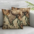 thumbnail image 3 of YANMS Throw Pillow Covers Vintage Map India and Southeast Asia Map India Old Vintage Thailand Antique Asia Indonesia for Couch Living Room, 3 of 5