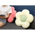 thumbnail image 4 of YILANLAN Cute Flower Cushion Plush Floor Pillow Casual Comfortable Pillow Office Living Room Bed Decoration Cushion Simple Room Decoration (40cm, White), 4 of 11