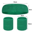 thumbnail image 6 of 1 Set Sports Sweat Bands Three piece Set for Women Men Sweat absorbing Breathable Head & Wrist Soft Elastic Colorful Fitness Headband Wristband Set for Running Yoga Basketball Soccer Gym, 6 of 8