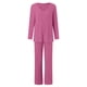thumbnail image 4 of Conjunto de dos piezas de otoño-invierno para mujer: jersey de punto y pantalones anchos, traje informal holgado de color liso para el día a día o para fiestas, 4 of 6