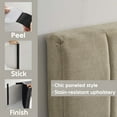 thumbnail image 5 of Virtu Upholstered Full Headboard No Tools Required Peel and Stick Bed Headboard Only, Linen, 5 of 8