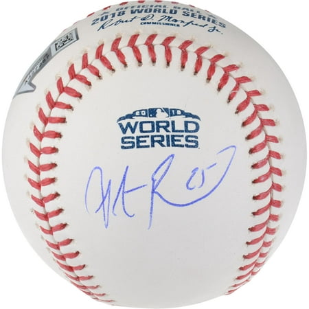 Champions Autographed Card (Steve Pearce Boston Red Sox 2018 MLB World Series Champions Autographed Logo Baseball - Fanatics Authentic)