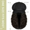 thumbnail image 4 of Newsboy Cap with Wavy Curly Hair Extensions for Women Hat Attached Synthetic Wig Short Extensions, 4 of 6