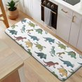 thumbnail image 5 of White Cartoon Dinosaurs Names Pattern Kitchen Rug Mat,Kitchen Runner Rugs Non Skid Washable,Decorative Kitchen Floor Mats for Kitchen,Sink,Laundry,17"x47.2", 5 of 7