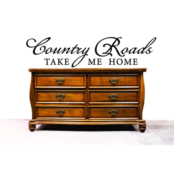 Wall Design Pieces Country Roads Take Me Home Farm Quote 12x18"