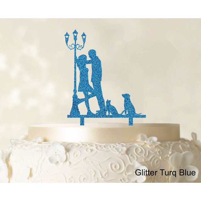 Couple Wedding Cake Topper Personalized Silhouette Cake Topper Color Option Available 4-6 Inches Wide