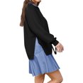 thumbnail image 3 of Long Sleeve Patchwork Women Collared V Neck Sweatshirt Dress, 3 of 6