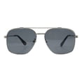 thumbnail image 2 of Square Aviator Sunglasses Metal Frame Rope Chain Design UV400 Silver, Black, 2 of 4