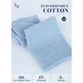 thumbnail image 4 of HUGH UGOLI Women's Cotton Crew Socks | Plain Color, Regular Fit, Soft Casual Socks for Trouser, 4 Pairs, Blue, Shoe Size: 9-12, 4 of 5