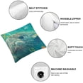 thumbnail image 4 of Pillow Covers for Lovers,Underwater Oasis Decorative Pillow Covers, Cushion Cases,Blue Green, 4 of 5