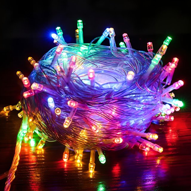 33ft 100 LED String Lights Indoor Outdoor, Multicolor Christmas Lights Clear Wire, 8 Modes Waterproof Twinkle Fairy String Lights Plug in for Tree Room Bedroom Wedding Holiday Decorations