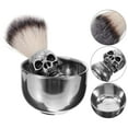 thumbnail image 4 of Men Shaving Kit 1 Set Includes Shaving Brush And Round Bowl Practical Design For Home Use Silver Color, 4 of 8