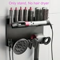 thumbnail image 5 of 2-in-1 Hair Dryer and Styler Holder - Waterproof, Wall Mounted Organizer for Bathroom, Bedroom, Salon - Fits Curler, Diffuser & Accessories, 5 of 8