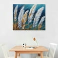thumbnail image 2 of COMIO Animal Feather Painting on Canvas, Abstract Colorful Feather Canvas Wall Art, Modern Minimalist Artwork for Living Room and Bedroom Decor, 2 of 4