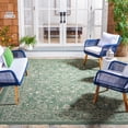 thumbnail image 2 of SAFAVIEH Courtyard Ilija Medallion Indoor/Outdoor Area Rug, Dark Green/Beige, 9' x 12', 2 of 14