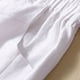 thumbnail image 4 of ICHUANYI Clearance Pants For Women Casual Summer Elastic High Waist Linen Pant Pockets Shorts Half Shorts Pants(White, XXL) ICHUANYI WER2023081509609, 4 of 5