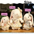 thumbnail image 2 of 9.8inch Cute and Soft Plush Rabbit Stuffed Animal with Floral Dress and Bow, Standing Lop Eared Bunny Toy for Easter, Birthday - Gift for Boys and Girls, 2 of 6
