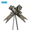 thumbnail image 3 of Unique Bargains 3.3inch Pull Bows Gift Wrapping Pull Bow Gold Thread Style Baskets Present Bows Ribbon Black 100 Pcs, 3 of 6