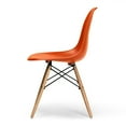thumbnail image 3 of Paris-2 Side Chairs with Natural Legs (Set of 2) Orange, 3 of 5