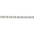 thumbnail image 2 of 925 Sterling Silver High Polished 4.90mm Solid Plain Beveled Oval Cable Chain w/ Lobster Clasp - 24", 2 of 5