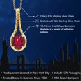 thumbnail image 2 of Gem Stone King 4.00 Ct Oval Red Mystic Quartz 18K Yellow Gold Plated Silver Pendant with Chain, 2 of 6